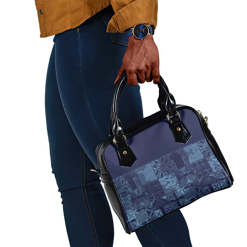 Yoruba Adire Eleko Patterns Shoulder Handbag Indigo Vintage