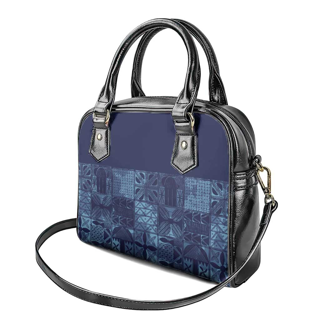 Yoruba Adire Eleko Patterns Shoulder Handbag Indigo Vintage