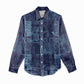 Yoruba Adire Eleko Patterns Women Casual Shirt Indigo Vintage
