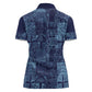 Yoruba Adire Eleko Patterns Women Polo Shirt Indigo Vintage