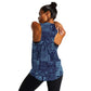Yoruba Adire Eleko Patterns Women Racerback Tank Indigo Vintage