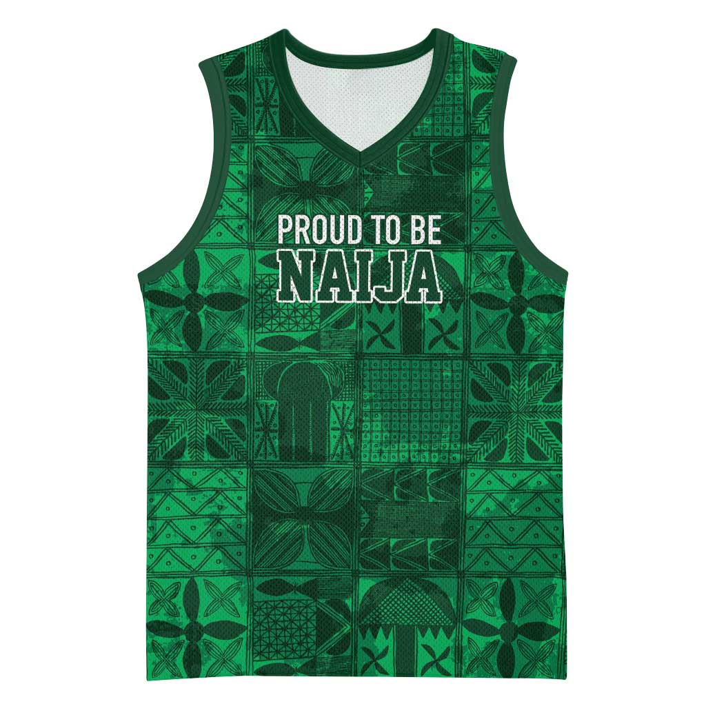 Nigeria Yoruba Adire Patterns Basketball Jersey Proud To Be Naija LT7