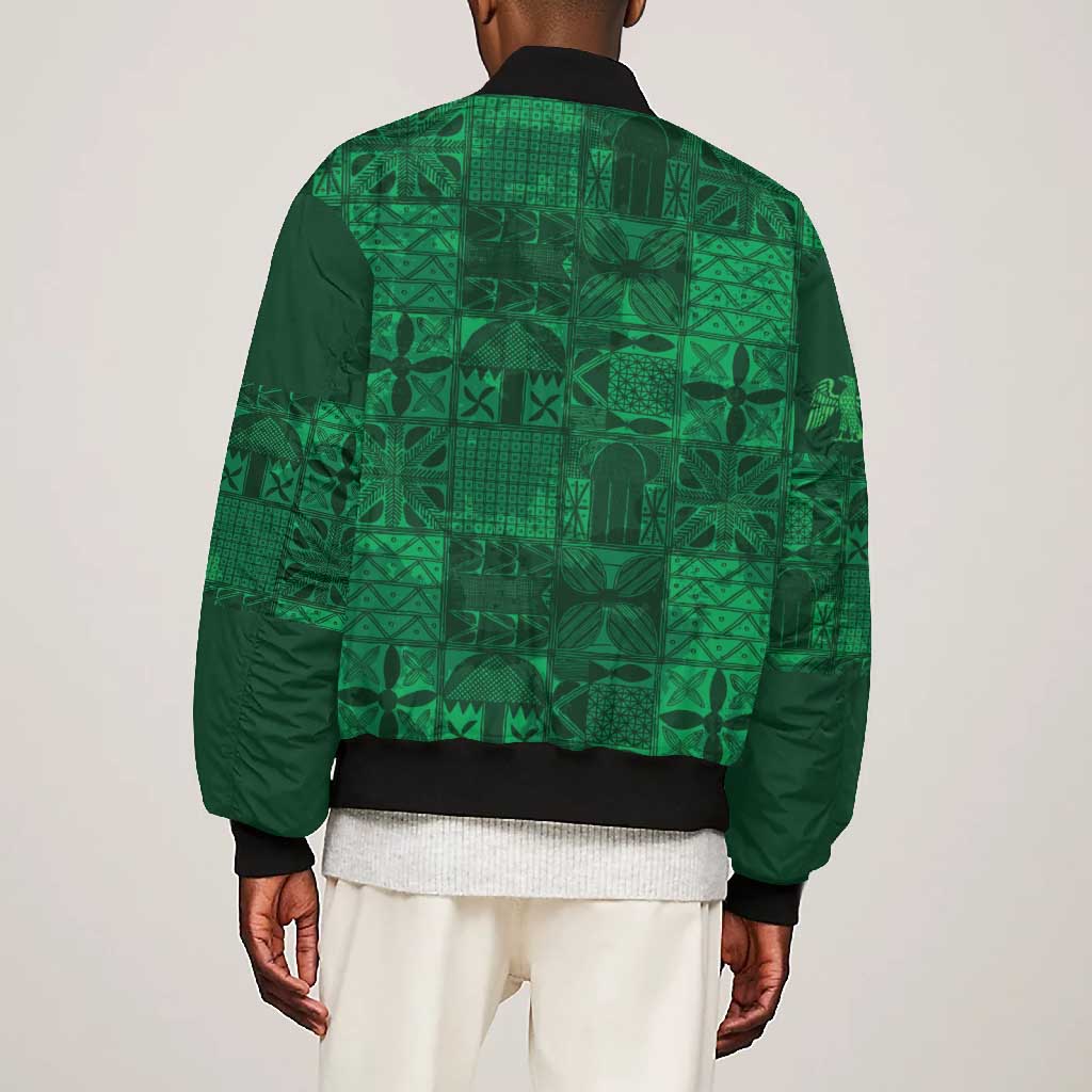 Nigeria Yoruba Adire Patterns Bomber Jacket Proud To Be Naija