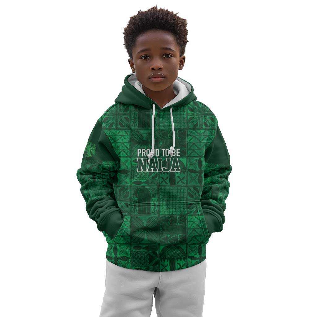 Nigeria Yoruba Adire Patterns Kid Hoodie Proud To Be Naija