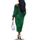 Nigeria Yoruba Adire Patterns Off The Shoulder Long Sleeve Dress Proud To Be Naija