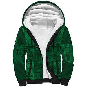 Nigeria Yoruba Adire Patterns Sherpa Hoodie Proud To Be Naija