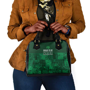 Nigeria Yoruba Adire Patterns Shoulder Handbag Proud To Be Naija