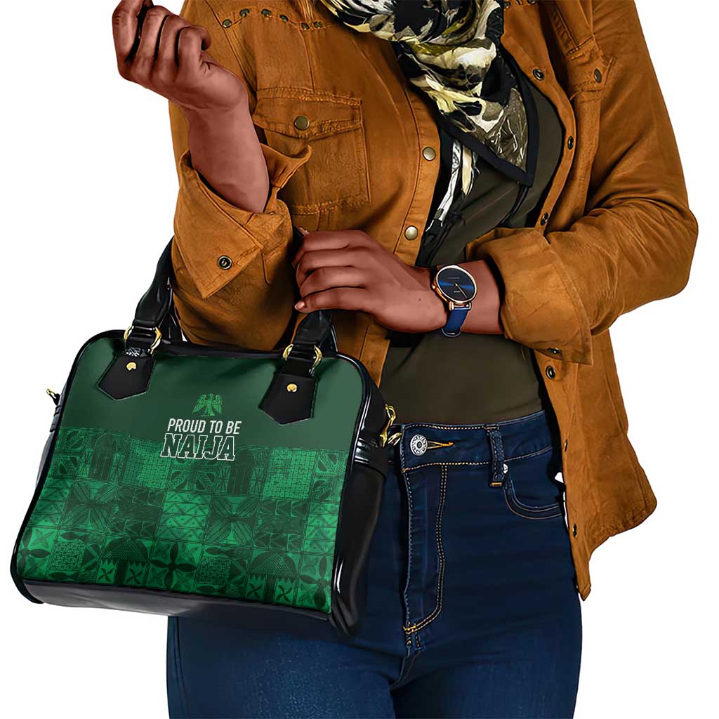 Nigeria Yoruba Adire Patterns Shoulder Handbag Proud To Be Naija