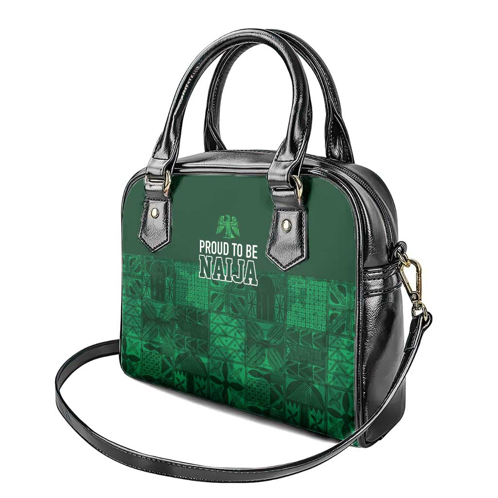 Nigeria Yoruba Adire Patterns Shoulder Handbag Proud To Be Naija