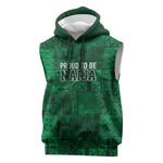 Nigeria Yoruba Adire Patterns Sleeveless Hoodie Proud To Be Naija - African Pride
