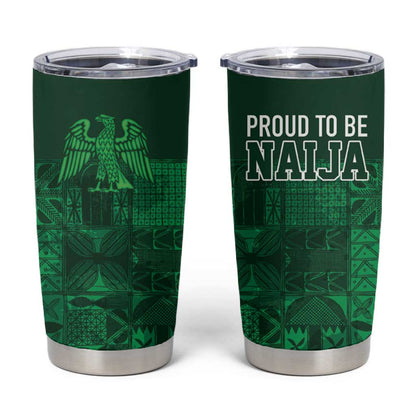 Nigeria Yoruba Adire Patterns Tumbler Cup Proud To Be Naija