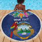 Pura Vida Costa Rica Personalized Beach Blanket Oxcart Ornate Inspired - African Pride