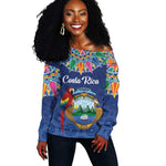 Pura Vida Costa Rica Personalized Off Shoulder Sweater Oxcart Ornate Inspired - African Pride