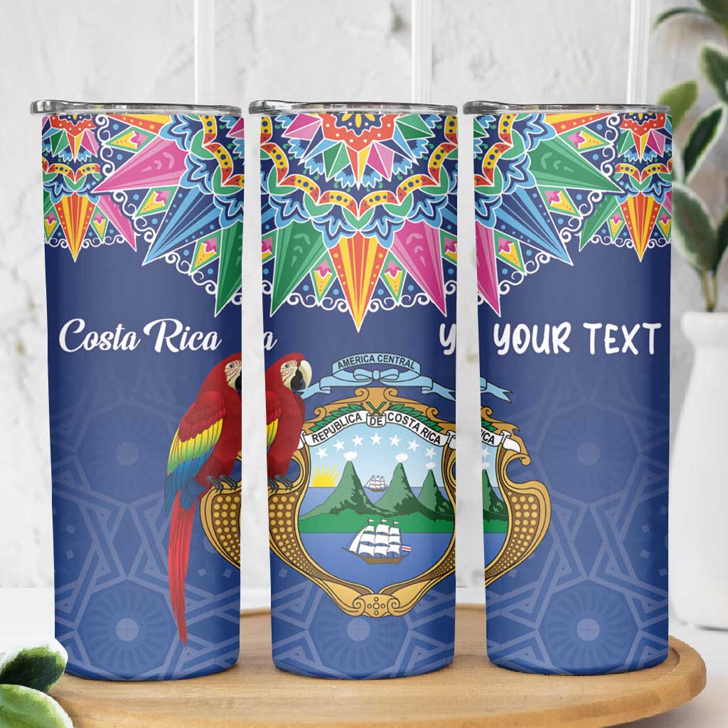 Pura Vida Costa Rica Personalized Skinny Tumbler Oxcart Ornate Inspired - African Pride