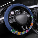 Pura Vida Costa Rica Steering Wheel Cover Oxcart Ornate Inspired - African Pride