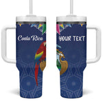 Pura Vida Costa Rica Personalized Tumbler With Handle Oxcart Ornate Inspired - African Pride