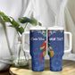 Pura Vida Costa Rica Personalized Tumbler With Handle Oxcart Ornate Inspired - African Pride