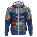 Pura Vida Costa Rica Personalized Zip Hoodie Oxcart Ornate Inspired - African Pride