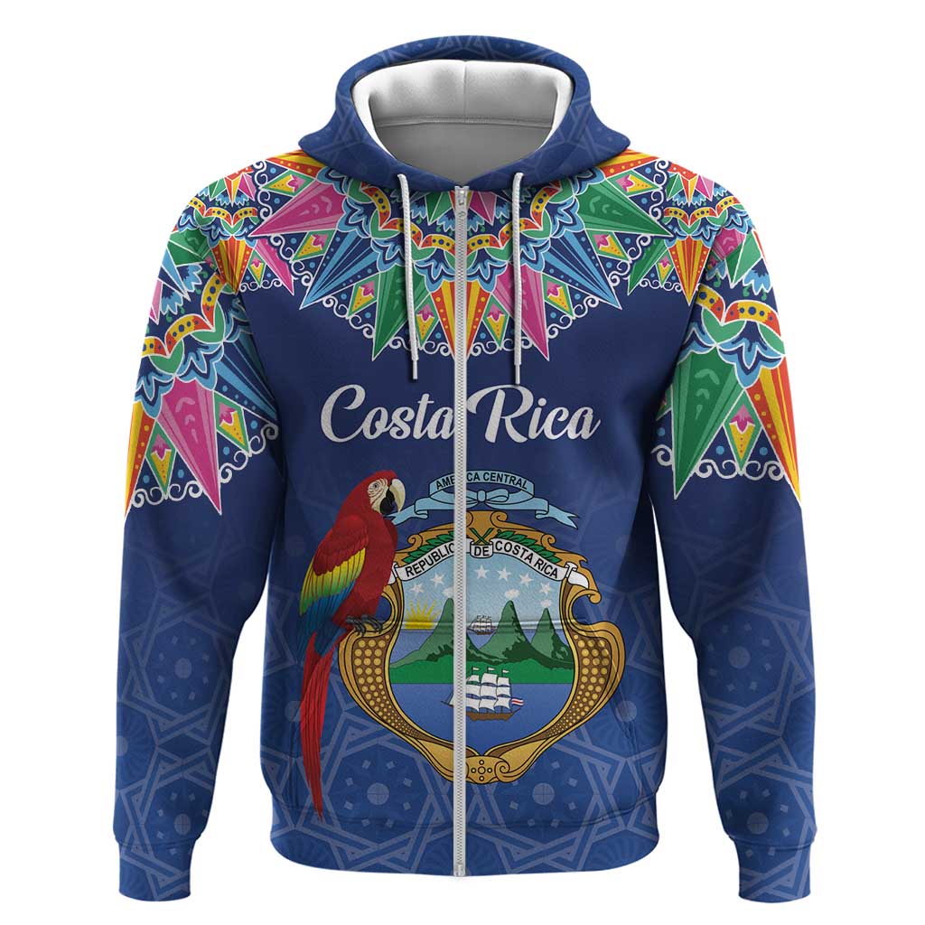 Pura Vida Costa Rica Personalized Zip Hoodie Oxcart Ornate Inspired - African Pride