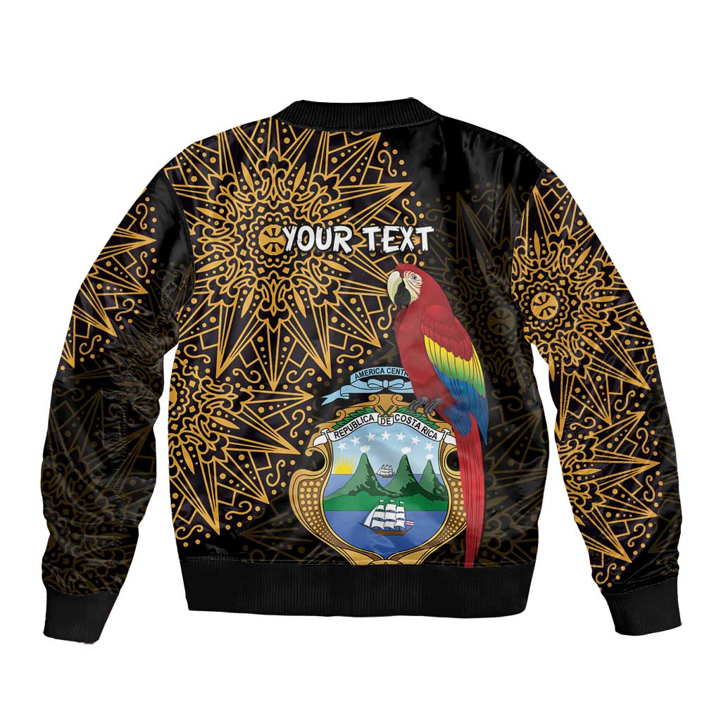 Pura Vida Costa Rica Personalized Bomber Jacket Oxcart Ornate Inspired Gold Pattern - African Pride