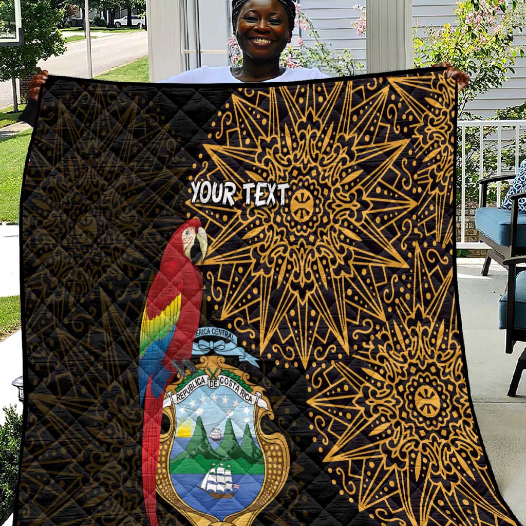 Pura Vida Costa Rica Personalized Quilt Oxcart Ornate Inspired Gold Pattern - African Pride