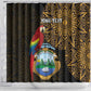 Pura Vida Costa Rica Personalized Shower Curtain Oxcart Ornate Inspired Gold Pattern - African Pride