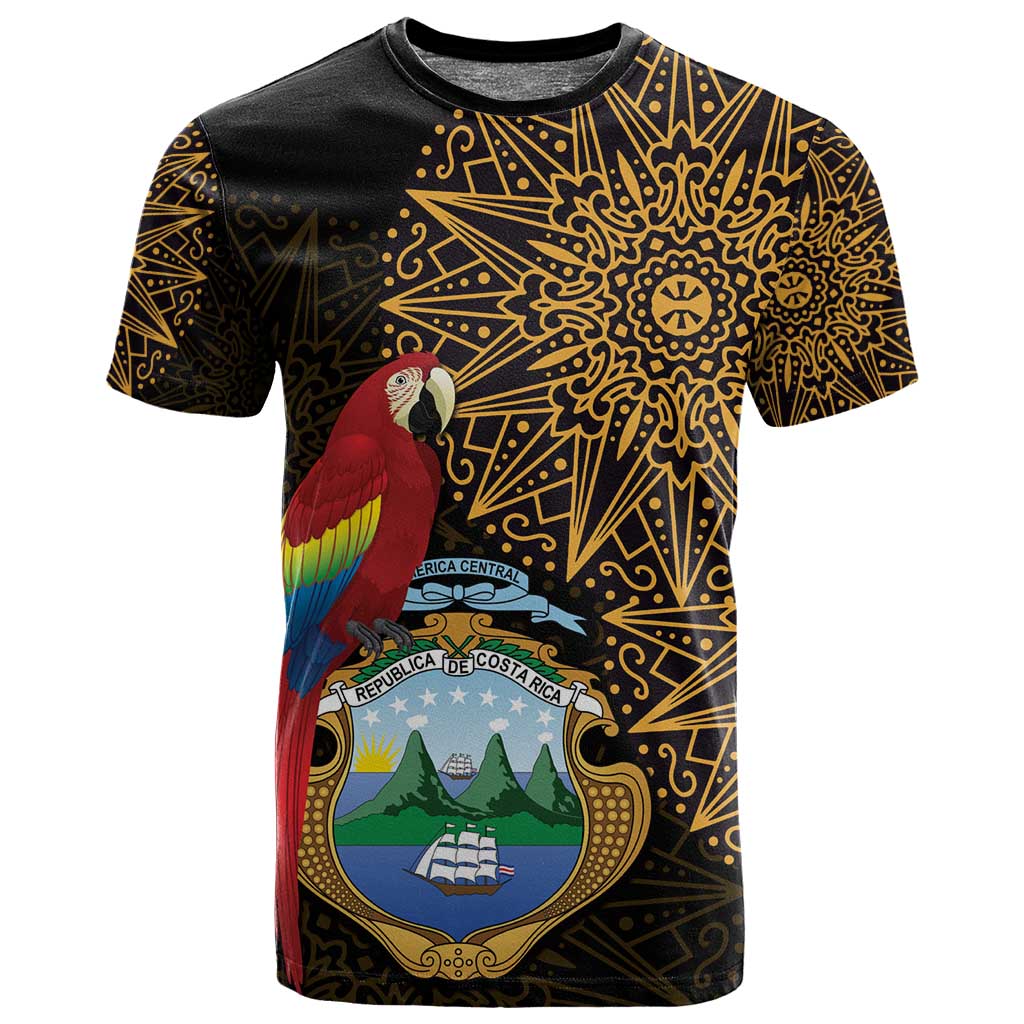 Pura Vida Costa Rica Personalized T shirt Oxcart Ornate Inspired Gold Pattern - African Pride