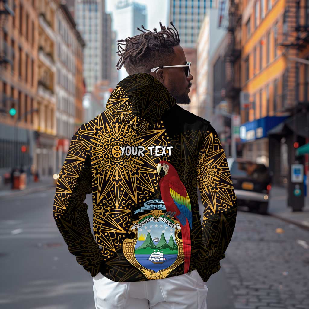 Pura Vida Costa Rica Personalized Zip Hoodie Oxcart Ornate Inspired Gold Pattern - African Pride