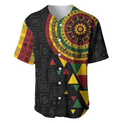 Personalized Adinkra Afro-Akan Culture Baseball Jersey Afrikan Colors