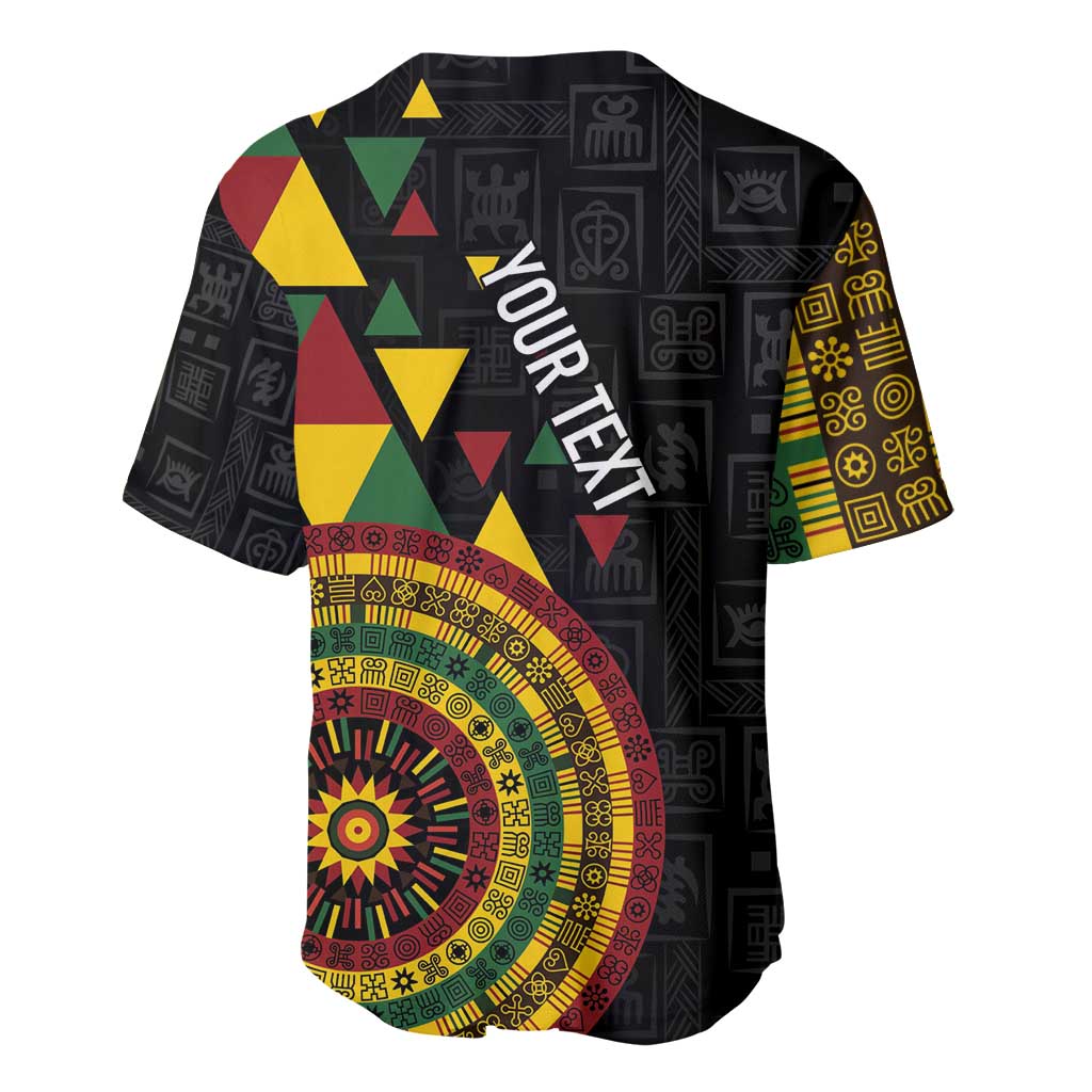 Personalized Adinkra Afro-Akan Culture Baseball Jersey Afrikan Colors