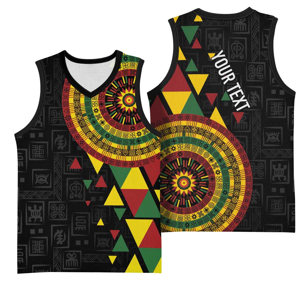 Personalized Adinkra Afro-Akan Culture Basketball Jersey Afrikan Colors LT7