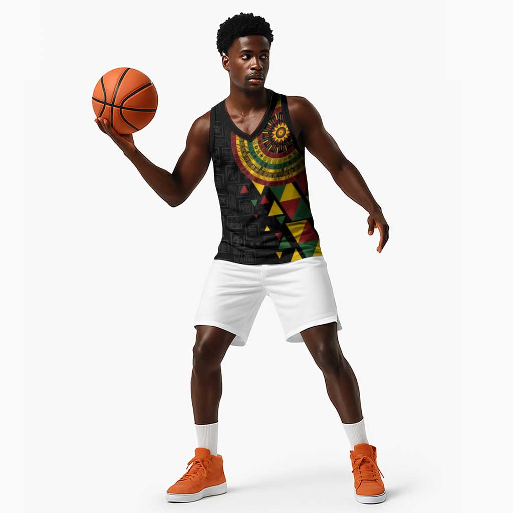 Personalized Adinkra Afro-Akan Culture Basketball Jersey Afrikan Colors LT7