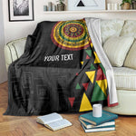 Personalized Adinkra Afro-Akan Culture Blanket Afrikan Colors