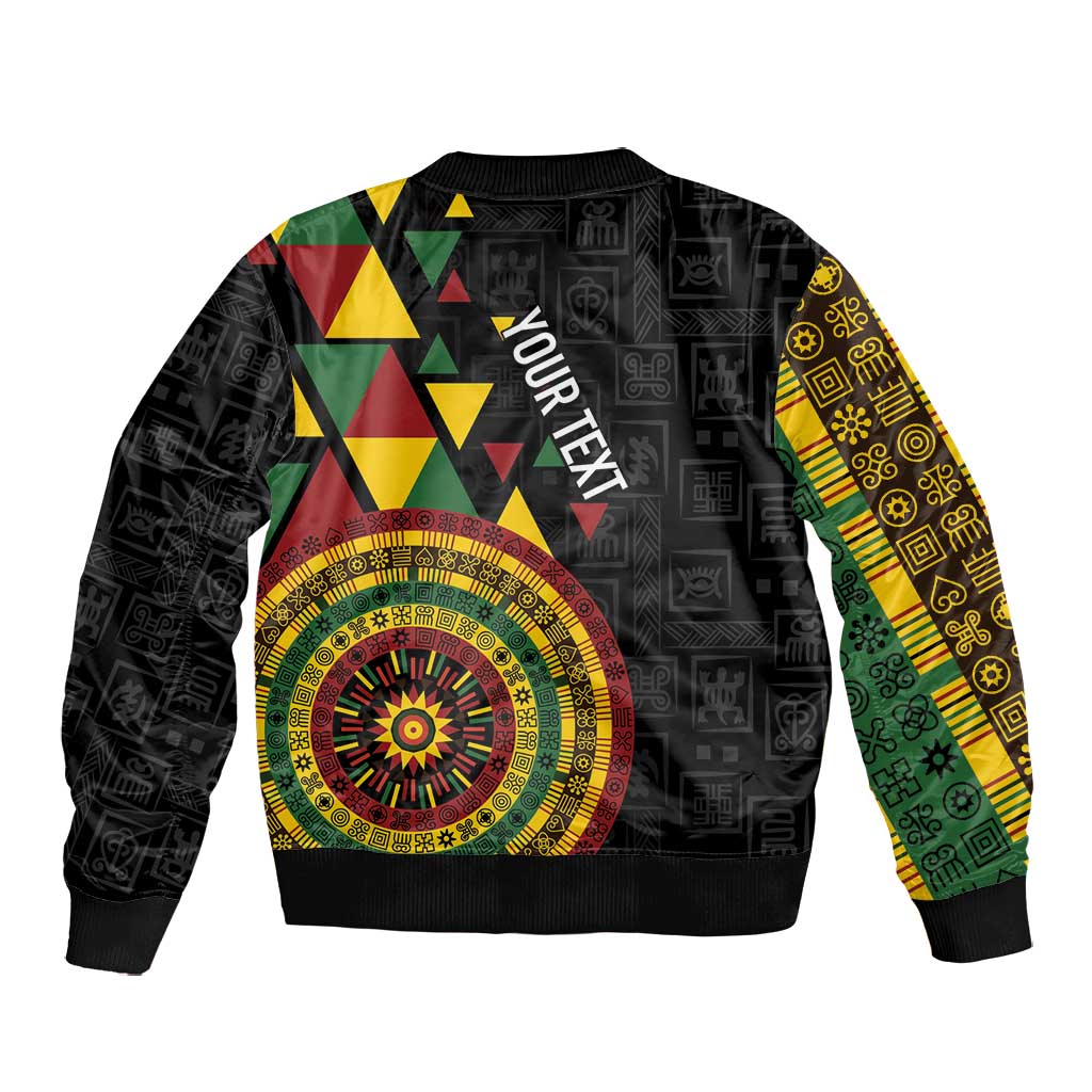 Personalized Adinkra Afro-Akan Culture Bomber Jacket Afrikan Colors