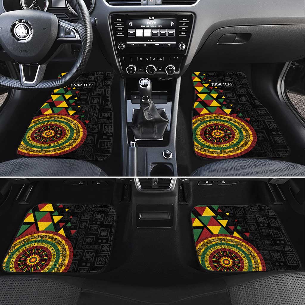 Personalized Adinkra Afro-Akan Culture Car Mats Afrikan Colors