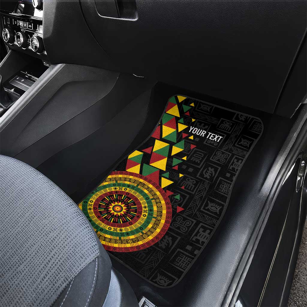 Personalized Adinkra Afro-Akan Culture Car Mats Afrikan Colors
