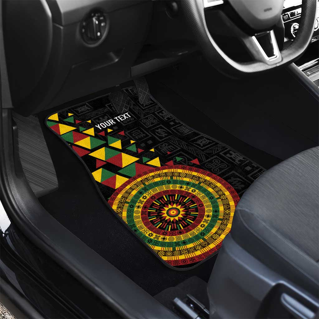 Personalized Adinkra Afro-Akan Culture Car Mats Afrikan Colors