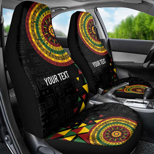Personalized Adinkra Afro-Akan Culture Car Seat Cover Afrikan Colors