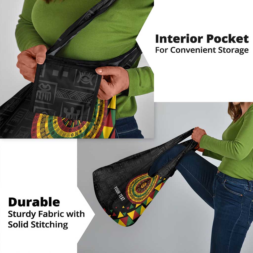 Personalized Adinkra Afro-Akan Culture Grocery Bag Afrikan Colors