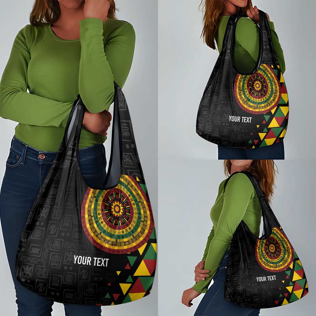 Personalized Adinkra Afro-Akan Culture Grocery Bag Afrikan Colors
