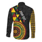 Personalized Adinkra Afro-Akan Culture Long Sleeve Button Shirt Afrikan Colors
