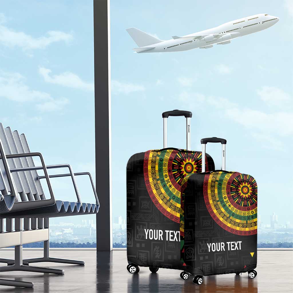 Personalized Adinkra Afro-Akan Culture Luggage Cover Afrikan Colors