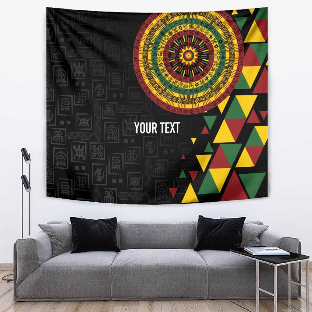 Personalized Adinkra Afro-Akan Culture Tapestry Afrikan Colors