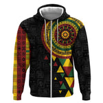 Personalized Adinkra Afro-Akan Culture Zip Hoodie Afrikan Colors