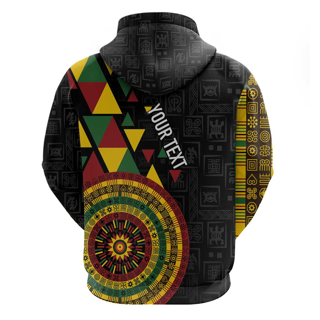 Personalized Adinkra Afro-Akan Culture Zip Hoodie Afrikan Colors