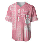 Personalized Adinkra Afro-Akan Culture Baseball Jersey Duafe - Women's Day