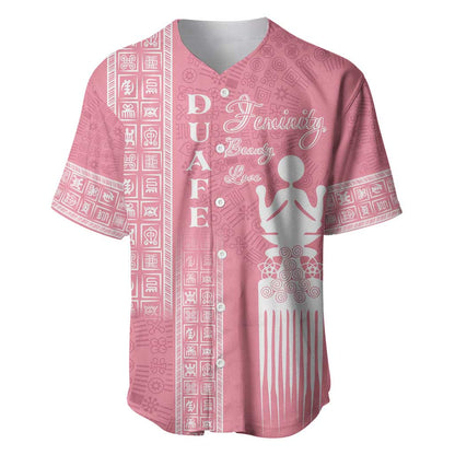 Personalized Adinkra Afro-Akan Culture Baseball Jersey Duafe - Women's Day