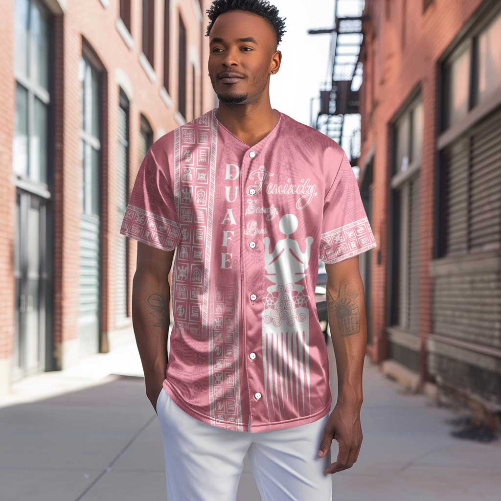 Personalized Adinkra Afro-Akan Culture Baseball Jersey Duafe - Women's Day