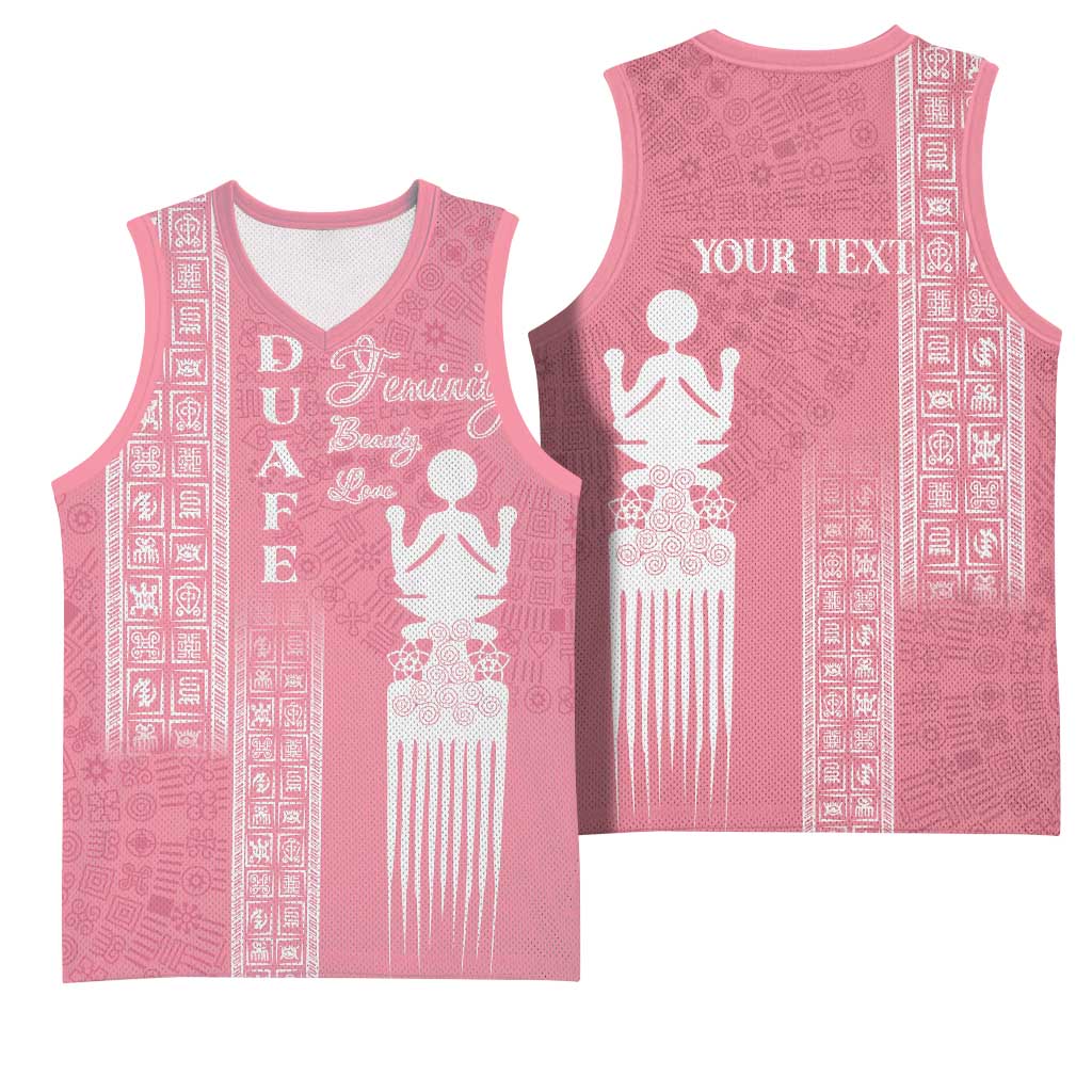 Personalized Adinkra Afro-Akan Culture Basketball Jersey Duafe - Women's Day LT7