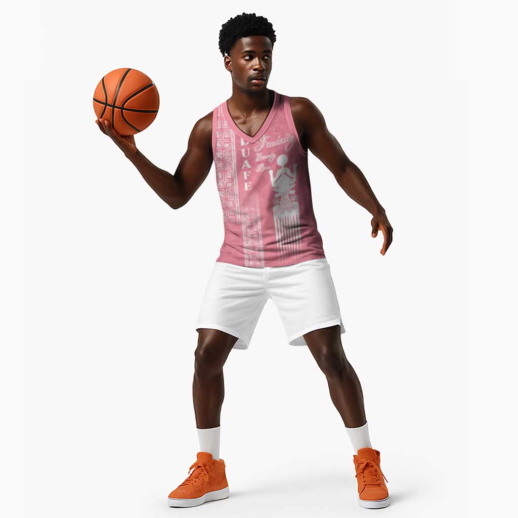 Personalized Adinkra Afro-Akan Culture Basketball Jersey Duafe - Women's Day LT7